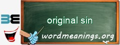 WordMeaning blackboard for original sin